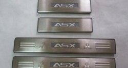 5 349 р. Накладки на порожки автомобиля СТ Mitsubishi ASX дорестайлинг (2010-2012)  с доставкой в г. Керчь. Увеличить фотографию 3