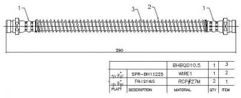 Тормозной шланг SAT (передний) Mitsubishi Challenger  K9-W - Pajero Sport  PA