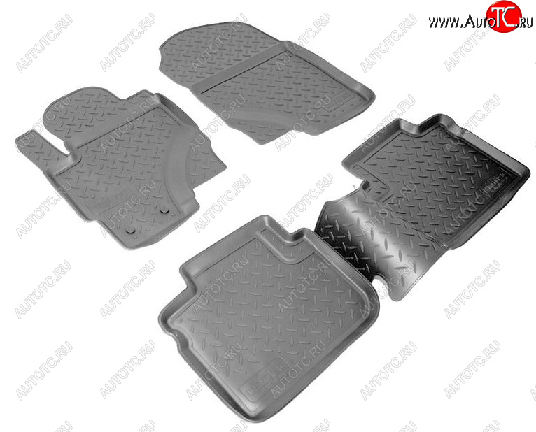 2 289 р. Комплект ковриков в салон Norplast Unidec Mitsubishi Colt Z20, Z30 хэтчбэк 3 дв. рестайлинг (2008-2012) (Цвет: черный)  с доставкой в г. Керчь