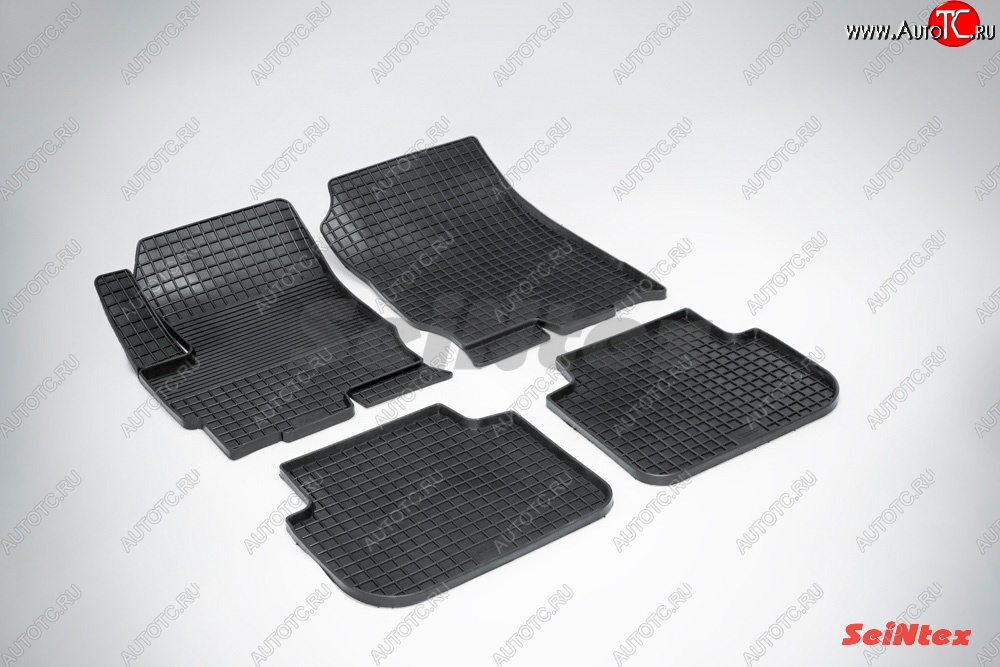 3 269 р. Износостойкие коврики в салон с рисунком Сетка SeiNtex Premium 4 шт. (резина) Mitsubishi Colt Z30 хэтчбэк 5 дв. дорестайлинг (2002-2009)  с доставкой в г. Керчь
