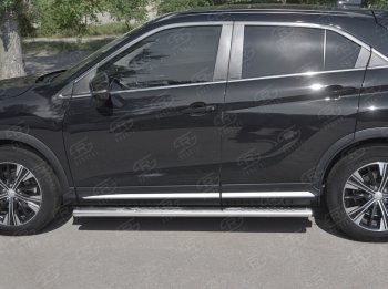 19 399 р. Пороги труба 120х60 овал с проступью Russtal Mitsubishi Eclipse Cross GK дорестайлинг (2017-2021)  с доставкой в г. Керчь. Увеличить фотографию 2