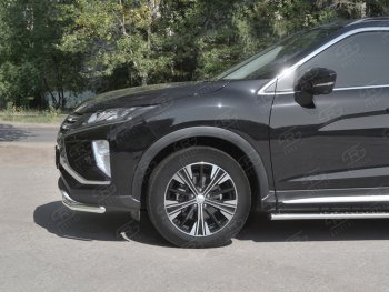 14 999 р. Защита переднего бампера (Ø42 мм, нержавейка) SLITKOFF  Mitsubishi Eclipse Cross  GK (2017-2021) дорестайлинг  с доставкой в г. Керчь. Увеличить фотографию 3