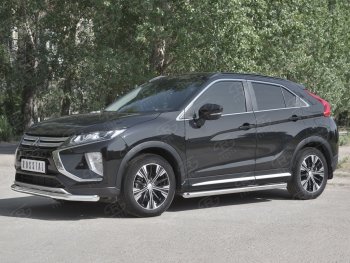15 299 р. Защита переднего бампера (Ø63 мм, нержавейка) SLITKOFF  Mitsubishi Eclipse Cross  GK (2017-2021) дорестайлинг  с доставкой в г. Керчь. Увеличить фотографию 2