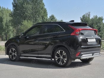 14 399 р. Защита заднего бампера (Ø63 мм, нержавейка) SLITKOFF  Mitsubishi Eclipse Cross  GK (2017-2021) дорестайлинг  с доставкой в г. Керчь. Увеличить фотографию 2