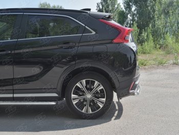 14 399 р. Защита заднего бампера (Ø63 мм, нержавейка) SLITKOFF  Mitsubishi Eclipse Cross  GK (2017-2021) дорестайлинг  с доставкой в г. Керчь. Увеличить фотографию 3