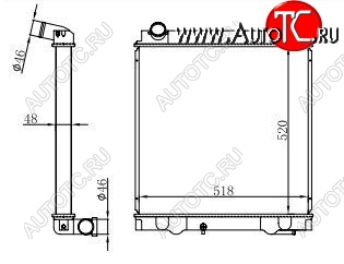 11 999 р. Радиатор двигателя (пластинчатый, МКПП) SAT Mitsubishi Fuso Canter (2000-2007)  с доставкой в г. Керчь