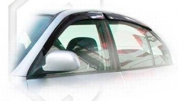 Дефлектора окон CA-Plastiс Mitsubishi Galant 8  дорестайлинг седан (1996-1998) (Classic полупрозрачный, Без хром.молдинга)