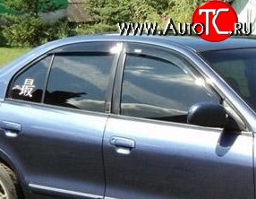 999 р. Комплект дефлекторов окон (ветровиков) 4 шт. (седан) Russtal Mitsubishi Galant 8  дорестайлинг седан (1996-1998)  с доставкой в г. Керчь