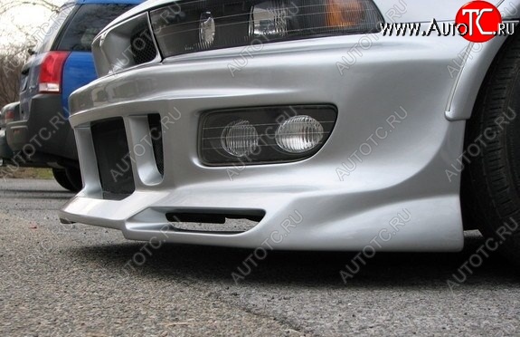 9 299 р. Передний бампер DOLPHIN Mitsubishi Galant 8  дорестайлинг седан (1996-1998) (Неокрашенный)  с доставкой в г. Керчь