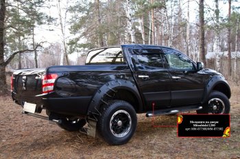 11 449 р. Молдинги дверей RA (комплект)  Mitsubishi L200  5 KK,KL (2015-2019) дорестайлинг (Поверхность шагрень)  с доставкой в г. Керчь. Увеличить фотографию 4