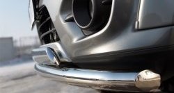 14 399 р. Защита переднего бампера (2 трубы Ø63 и 75х42 мм, нержавейка) Russtal Mitsubishi L200 5 KK,KL дорестайлинг (2015-2019)  с доставкой в г. Керчь. Увеличить фотографию 4