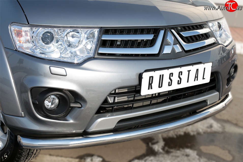 15 549 р. Одинарная защита переднего бампера диаметром 63 мм SLITKOFF Mitsubishi L200 5 KK,KL дорестайлинг (2015-2019)  с доставкой в г. Керчь