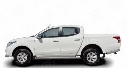77 999 р. Защита порогов из круглой трубы диаметром 76 мм (рестайлинг) Russtal Mitsubishi L200 5 KK,KL дорестайлинг (2015-2019) (Защита порогов с со скосами на торцах (вариант 1))  с доставкой в г. Керчь. Увеличить фотографию 2