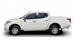 85 999 р. Широкая защита порогов (рестайлинг) Russtal Mitsubishi L200 5 KK,KL дорестайлинг (2015-2019) (Защита порогов с со скосами на торцах (вариант 1))  с доставкой в г. Керчь. Увеличить фотографию 2
