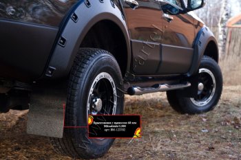 1 209 р. Задние брызговики с выносом 60 мм RA  Mitsubishi L200  5 KK,KL (2015-2019) дорестайлинг  с доставкой в г. Керчь. Увеличить фотографию 3