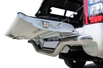 17 399 р. Защита заднего бампера Slitkoff (Ø 76 мм, без бампера)  Mitsubishi L200  5 KK,KL (2018-2022) рестайлинг (Нержавеющая сталь)  с доставкой в г. Керчь. Увеличить фотографию 3