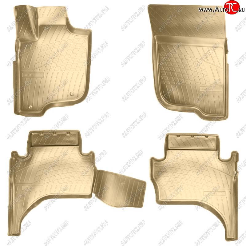 3 179 р. Коврики салона Norplast Unidec  Mitsubishi L200  5 KK,KL (2015-2022) дорестайлинг, рестайлинг (Цвет: бежевый)  с доставкой в г. Керчь