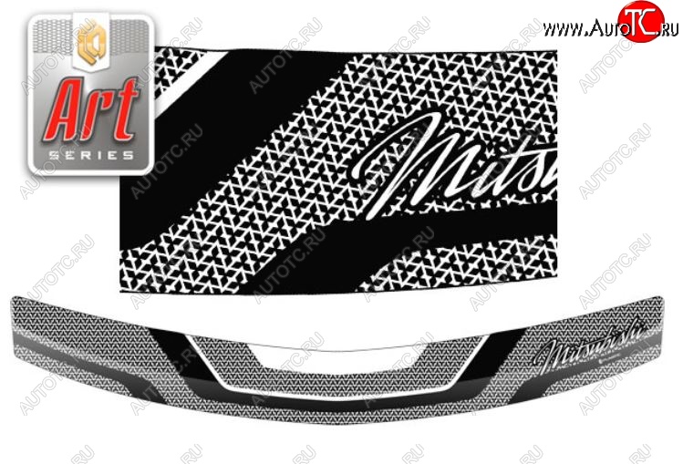 2 199 р. Дефлектор капота CA-Plastiс  Mitsubishi L200  4 (2006-2014)  дорестайлинг (серия Art серебро)  с доставкой в г. Керчь