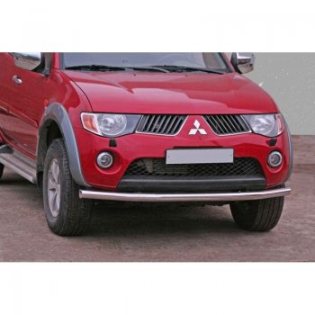Защита переднего бампера ТехноСфера (Техно Сфера) (нержавейка, d63.5 mm) Mitsubishi L200  4 (2006-2014)  дорестайлинг