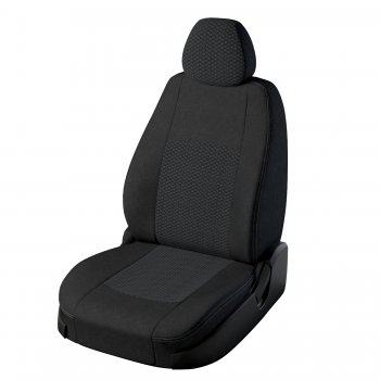 Чехлы для сидений Lord Autofashion Турин (жаккард) Mitsubishi L200 4  дорестайлинг (2006-2014) (Чёрный, вставка Вега)