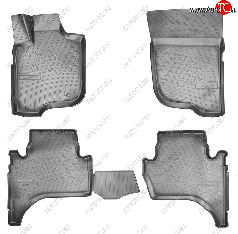 2 459 р. Комплект ковриков в салон Norplast Unidec Mitsubishi L200 5 KK,KL рестайлинг (2018-2022) (Цвет: черный)  с доставкой в г. Керчь