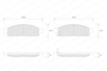 3 479 р. Тормозные колодки Ferodo (передние) Mitsubishi L200 4  дорестайлинг (2006-2014)  с доставкой в г. Керчь. Увеличить фотографию 2