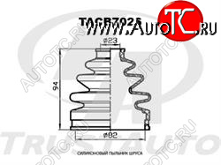 559 р. Пыльник шруса силиконовый (внутренний 82x94x23) Trustauto Mitsubishi L200 4  дорестайлинг (2006-2014)  с доставкой в г. Керчь
