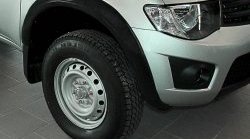 7 599 р. Комплект накладок на колёсные арки RA с выносом 50 мм Single Cab Mitsubishi L200 5 KK,KL рестайлинг (2018-2022) (Комплект на 4 арки, Поверхность глянец (под окраску), Неокрашенный)  с доставкой в г. Керчь. Увеличить фотографию 4