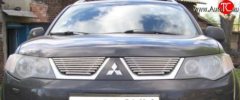 7 299 р. Декоративная вставка решетки радиатора (рестайлинг) Berkut Mitsubishi L200 4  рестайлинг (2013-2016)  с доставкой в г. Керчь