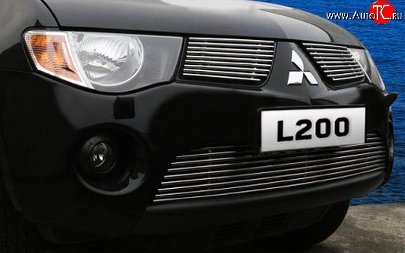 4 399 р. Декоративная вставка решетки радиатора Berkut Mitsubishi L200 4  дорестайлинг (2006-2014)  с доставкой в г. Керчь