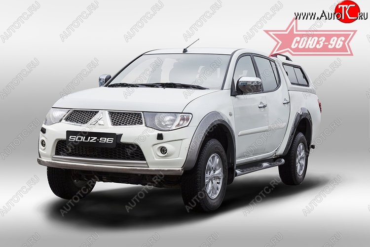 13 904 р. Овальная защита переднего бампера (d75х42) Souz-96 Mitsubishi L200 4  дорестайлинг (2006-2014)  с доставкой в г. Керчь