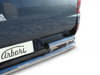 14 579 р. Защита заднего бампера TRITON Arbori (нержавейка, 2 трубы d57 mm). Mitsubishi L200 4  дорестайлинг (2006-2014)  с доставкой в г. Керчь. Увеличить фотографию 2