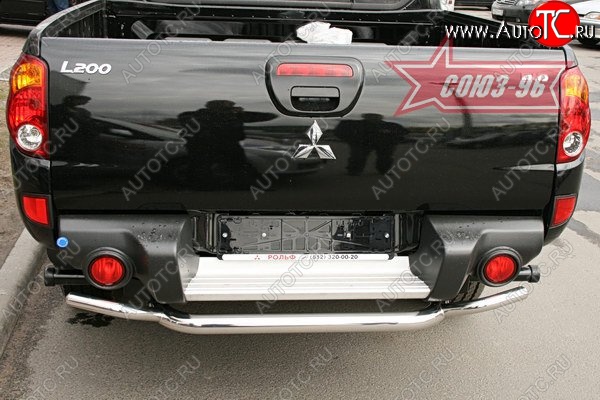 11 249 р. Защита заднего бампера Souz-96 (d60/42) Mitsubishi L200 4  дорестайлинг (2006-2014)  с доставкой в г. Керчь