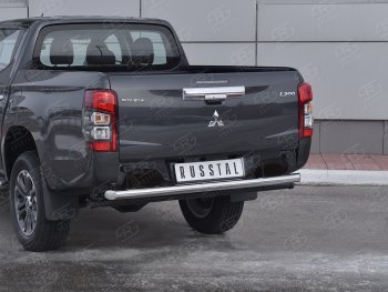 19 999 р. Защита заднего бампера (Ø63 мм, нержавейка) RUSSTAL  Mitsubishi L200  5 KK,KL (2018-2022) рестайлинг  с доставкой в г. Керчь. Увеличить фотографию 2
