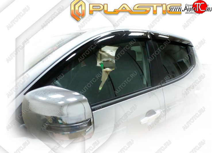 2 199 р. Дефлектора окон CA-Plastic Mitsubishi L200 5 KK,KL рестайлинг (2018-2022) (Classic полупрозрачный, Без хром. молдинга)  с доставкой в г. Керчь