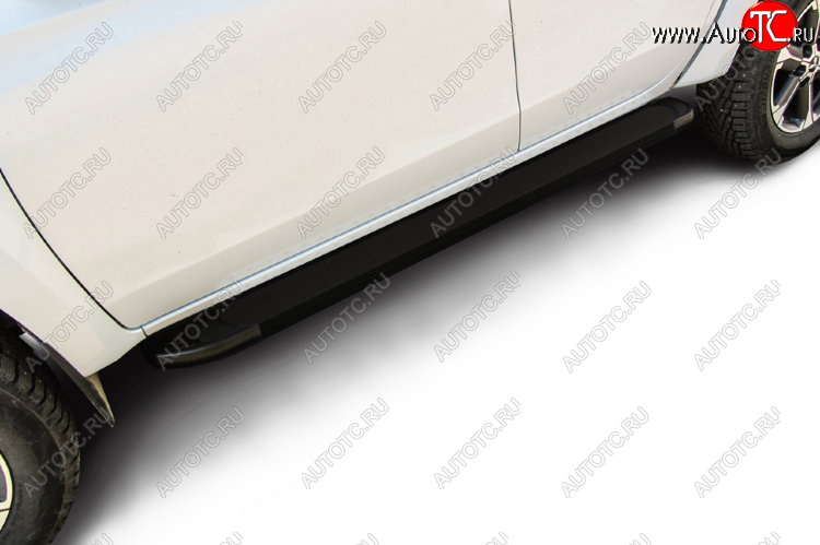 13 349 р. Пороги алюминиевые Slitkoff  Mitsubishi L200  5 KK,KL (2018-2022) рестайлинг (Optima Black )  с доставкой в г. Керчь
