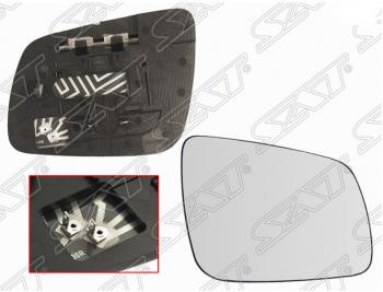 Правое полотно зеркала SAT (сферическое с обогревом) Mitsubishi Lancer 10 CY седан дорестайлинг (2007-2010)