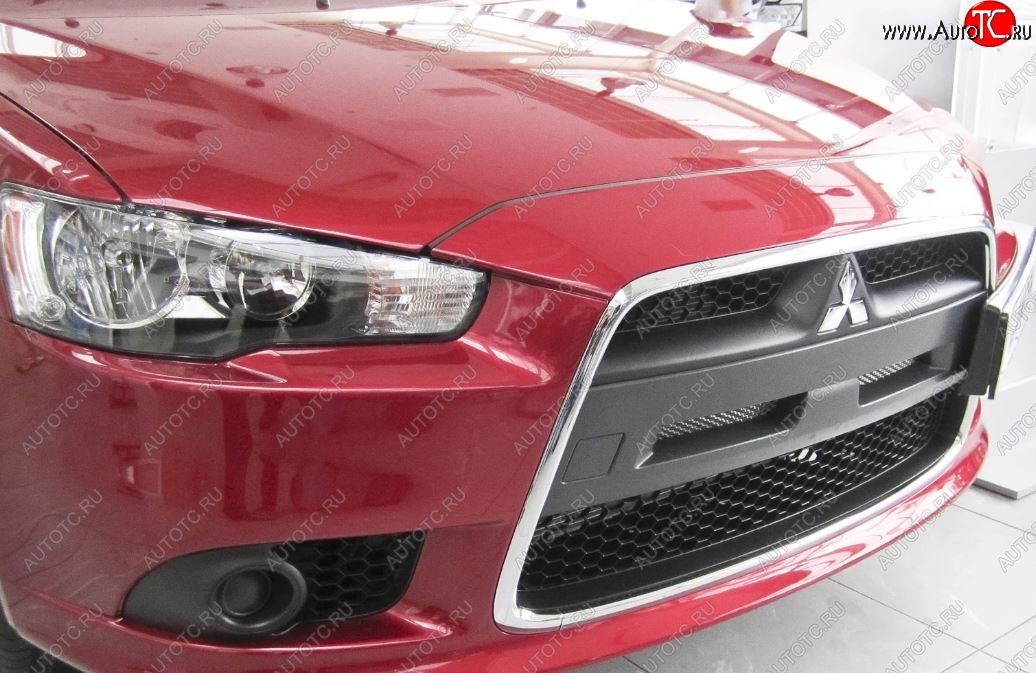 2 199 р. Воздуховоды радиатора в передний бампер Квадрат Mitsubishi Lancer 10 CY седан рестайлинг (2011-2017) (Неокрашенные)  с доставкой в г. Керчь