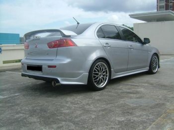 7 499 р. Накладка заднего бампера Zodiak (под одинарный выхлоп) MV-Tuning  Mitsubishi Lancer  10 CY (2007-2017) седан дорестайлинг, седан рестайлинг (Неокрашенная)  с доставкой в г. Керчь. Увеличить фотографию 4
