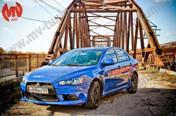 Накладки порогов EVO Mitsubishi Lancer  10 CY (2007-2017) седан дорестайлинг, седан рестайлинг, хэтчбек 5 дв рестайлинг