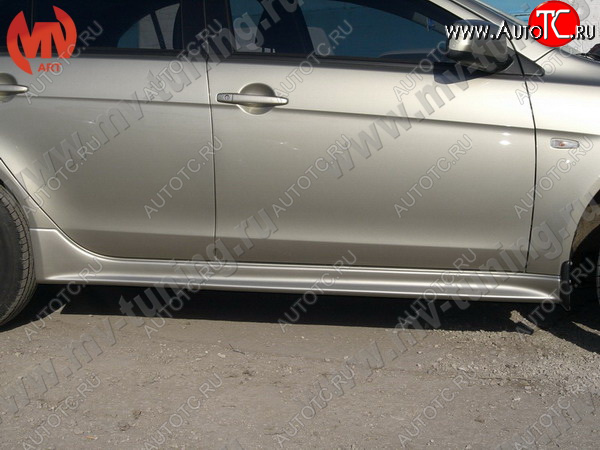 5 499 р. Пороги накладки INTENSE 2.0 Mitsubishi Lancer 10 CY седан дорестайлинг (2007-2010) (Неокрашенные)  с доставкой в г. Керчь