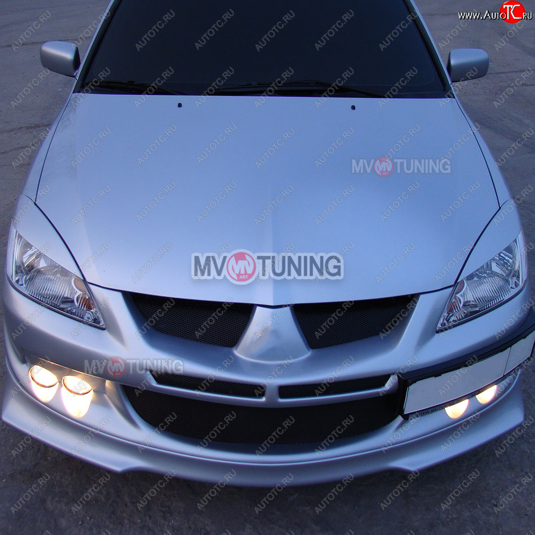 1 149 р. Реснички на фары var №1 (узкие) Mitsubishi Lancer 9 CS седан 2-ой рестайлинг (2005-2009) (Неокрашенные)  с доставкой в г. Керчь