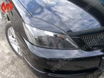 1 149 р. Реснички на фары var №1 (узкие) Mitsubishi Lancer 9 CS седан 2-ой рестайлинг (2005-2009) (Неокрашенные)  с доставкой в г. Керчь. Увеличить фотографию 5