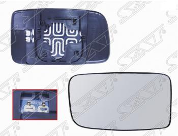 Левое полотно зеркала SAT (с обогревом) Mitsubishi Lancer 9 CS универсал 1-ый рестайлинг (2003-2005)