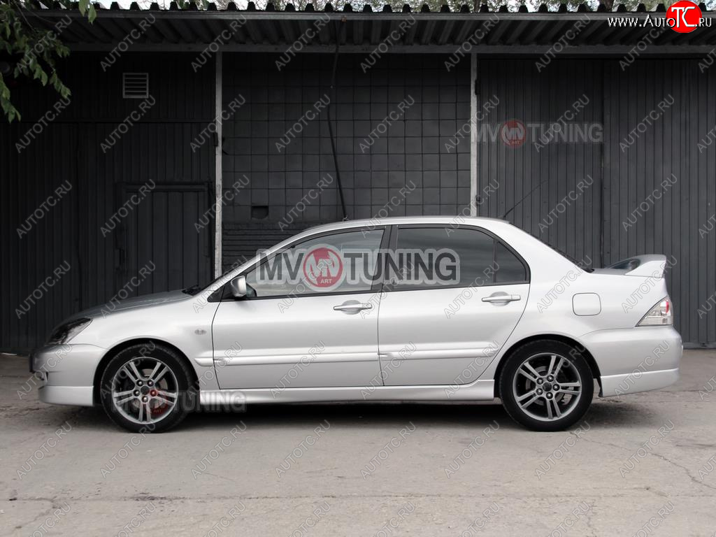 5 249 р. Пороги накладки Sport 2.0 Mitsubishi Lancer 9 CS седан 2-ой рестайлинг (2005-2009) (Неокрашенные)  с доставкой в г. Керчь