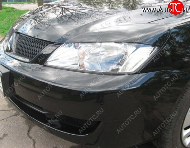 1 599 р. Широкие реснички на фары CT v2 Mitsubishi Lancer 9 CS седан 2-ой рестайлинг (2005-2009) (Неокрашенные)  с доставкой в г. Керчь