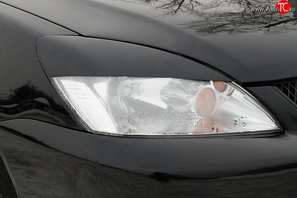 899 р. Реснички на фары RA  Mitsubishi Lancer  9 CS (2003-2009) седан 1-ый рестайлинг, универсал 1-ый рестайлинг, седан 2-ой рестайлинг, универсал 2-ой рестайлинг (Неокрашенные)  с доставкой в г. Керчь