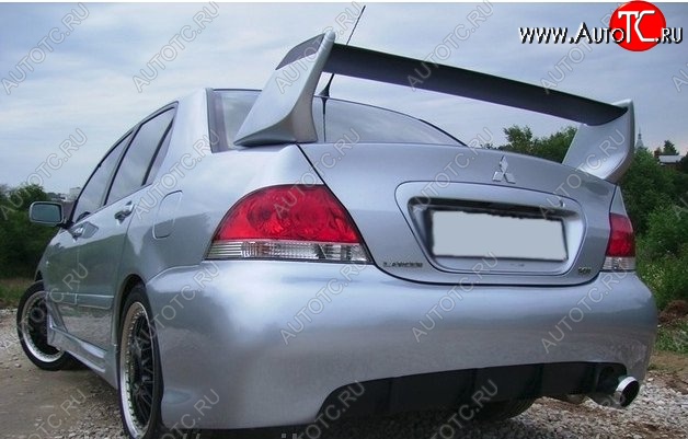 10 949 р. Задний бампер Rallyart Mitsubishi Lancer 9 CS седан 2-ой рестайлинг (2005-2009) (Неокрашенный)  с доставкой в г. Керчь