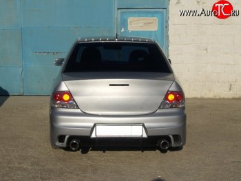 18 499 р. Задний бампер INGS Extreem  Mitsubishi Lancer  9 CS (2003-2009) седан 1-ый рестайлинг, седан 2-ой рестайлинг (Неокрашенный)  с доставкой в г. Керчь. Увеличить фотографию 4
