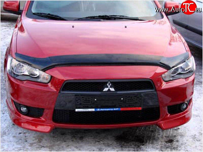 3 299 р. Дефлектор капота NovLine Mitsubishi Lancer 10 CY седан дорестайлинг (2007-2010)  с доставкой в г. Керчь
